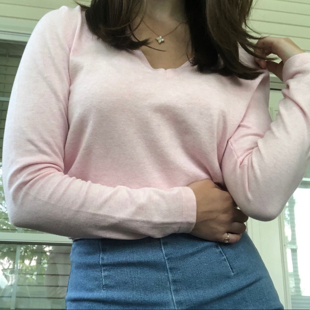 Super soft baby pink Tommy Hilfiger sweater